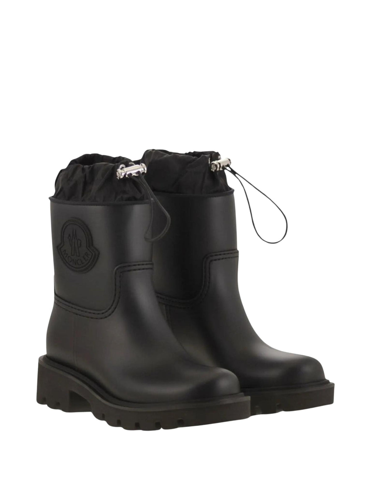 Moncler Black Leather Mid-Calf Boots