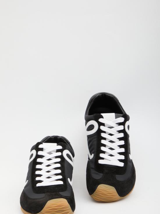 LOEWE Leather Low-Top Sneakers for Men MBR2282X091102 BLACK DOM