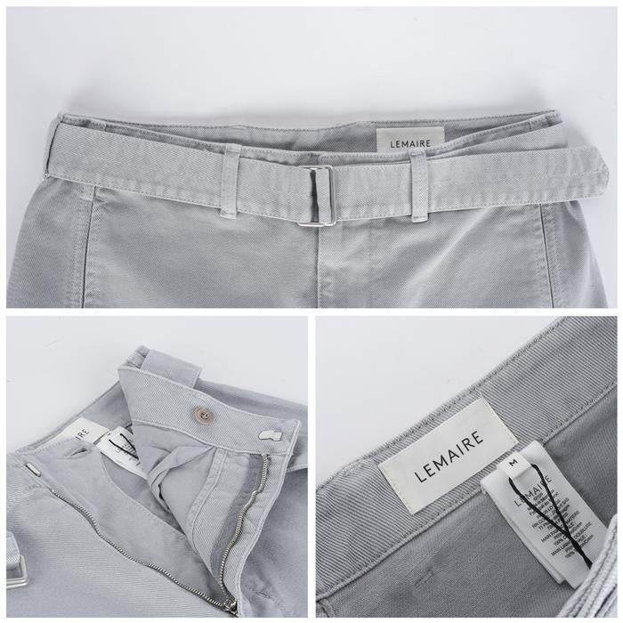 Lemaire Twist Belted Cotton Classic Pants PA326 LD1036 BK948