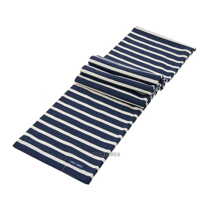 Saint James Unisex EVE ECHARPE II Wool Scarf MARINE ECRU