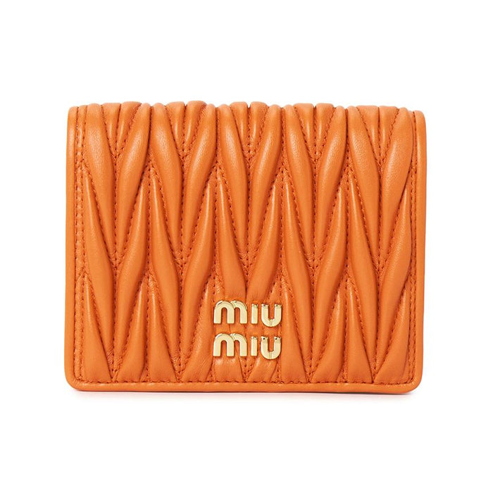 Miu Miu Matelassé Leather Compact Wallet 5MV204 AFPP F0049
