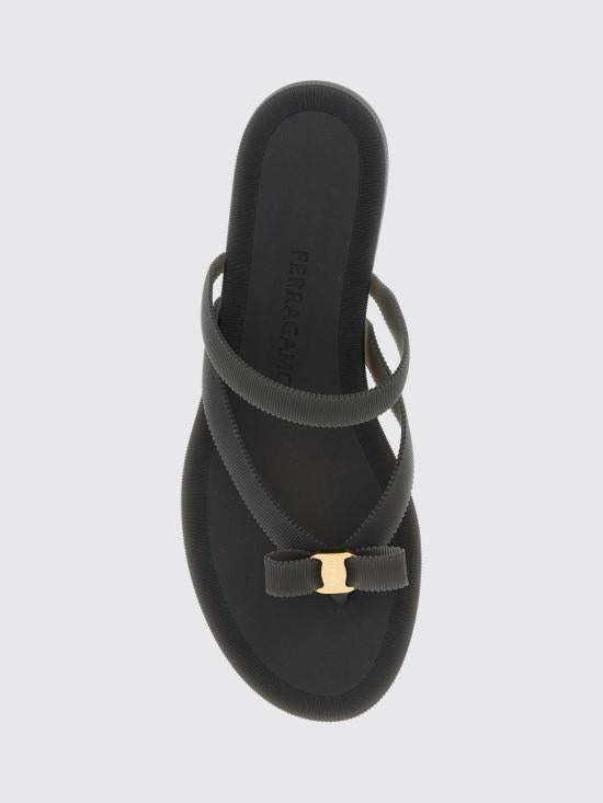 Ferragamo Leather Sandals for Women 01L859 794396 BLACK DOM