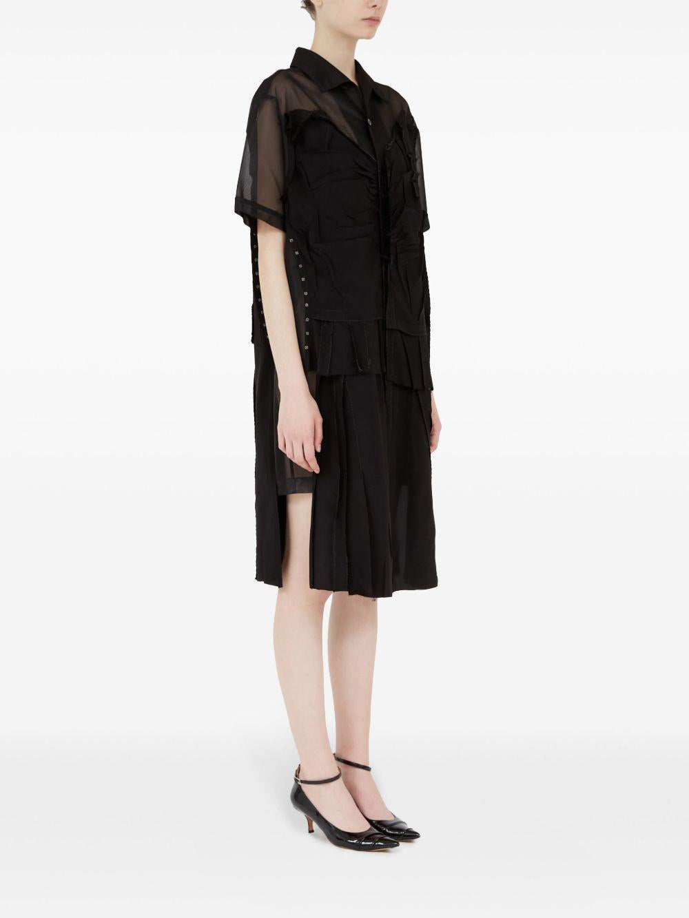 Maison Margiela Black Short Sleeve Midi Dress
