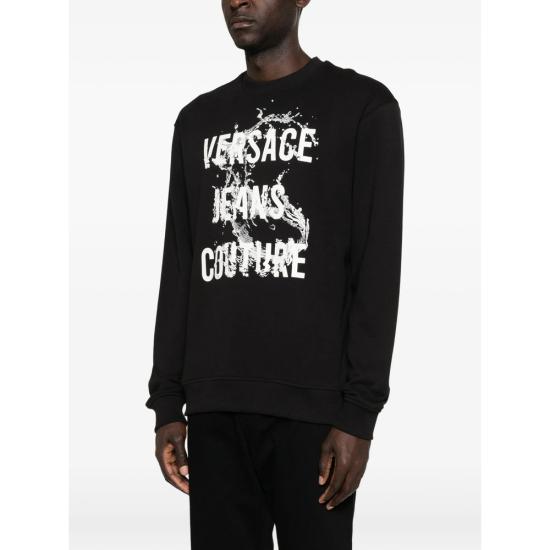 Versace Long Sleeve Sweatshirt for Men 80GAIC01 CF00C 899 BLACK DOM