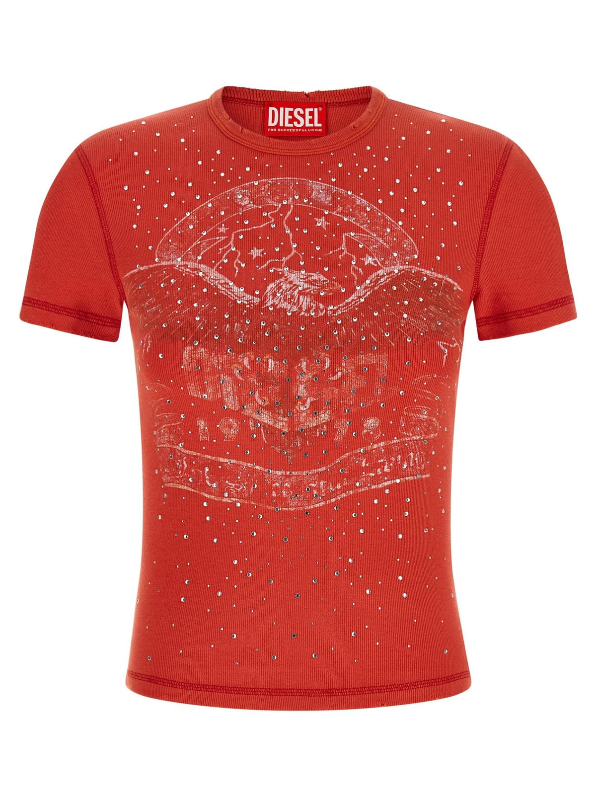 DIESEL Short Sleeve Cotton T-Shirt Women’s Black