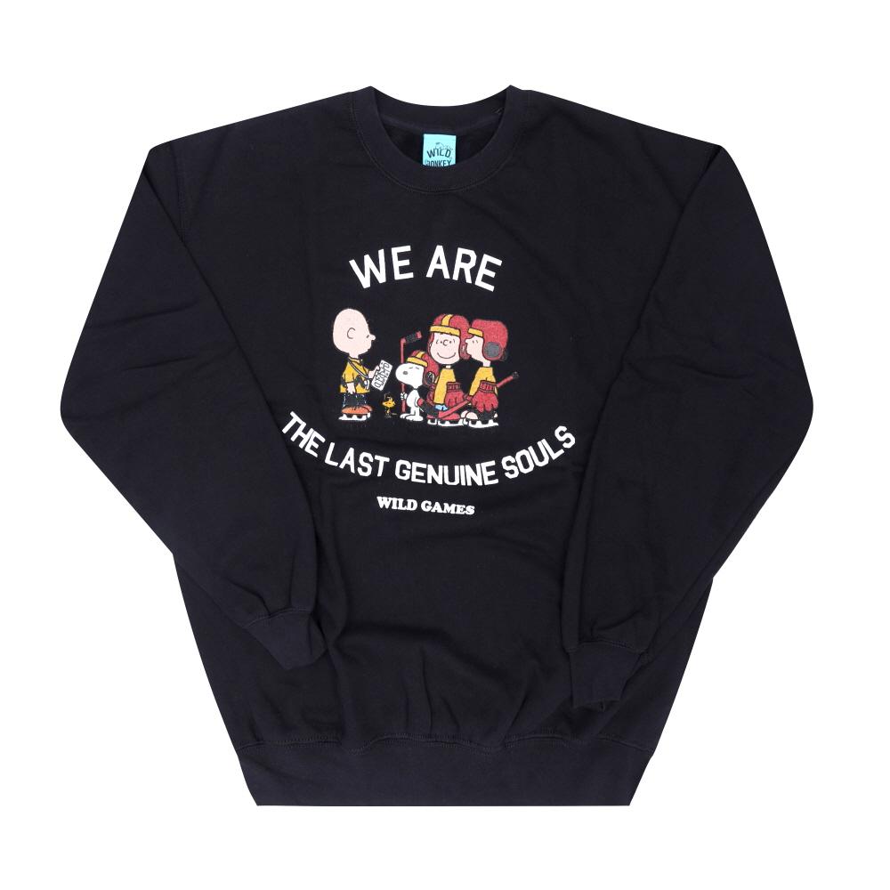 Wild Donkey Vintage Black Peanuts Souls Winter Game Mens Sweatshirt