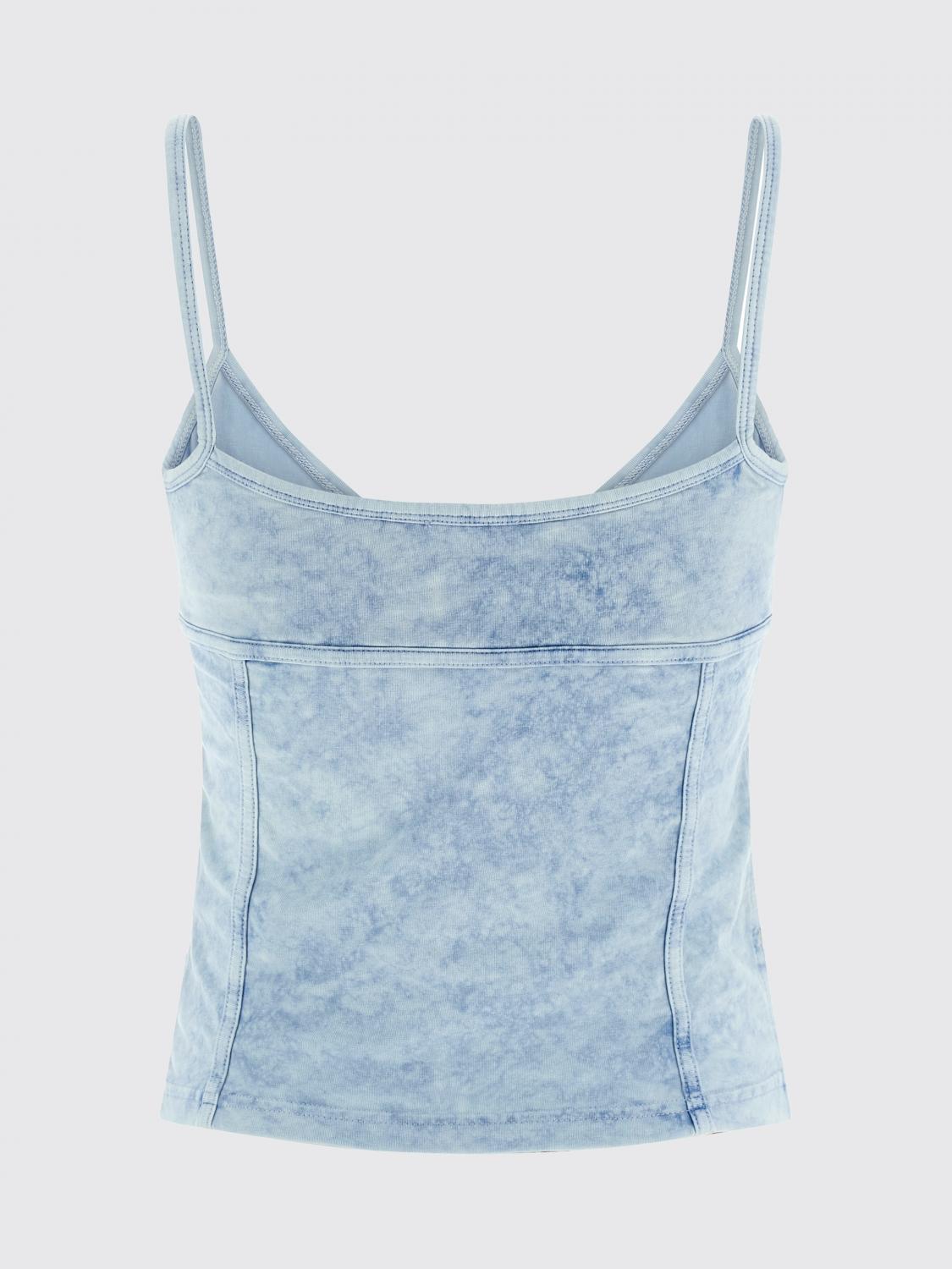 DIESEL White Cotton Sleeveless Shirt