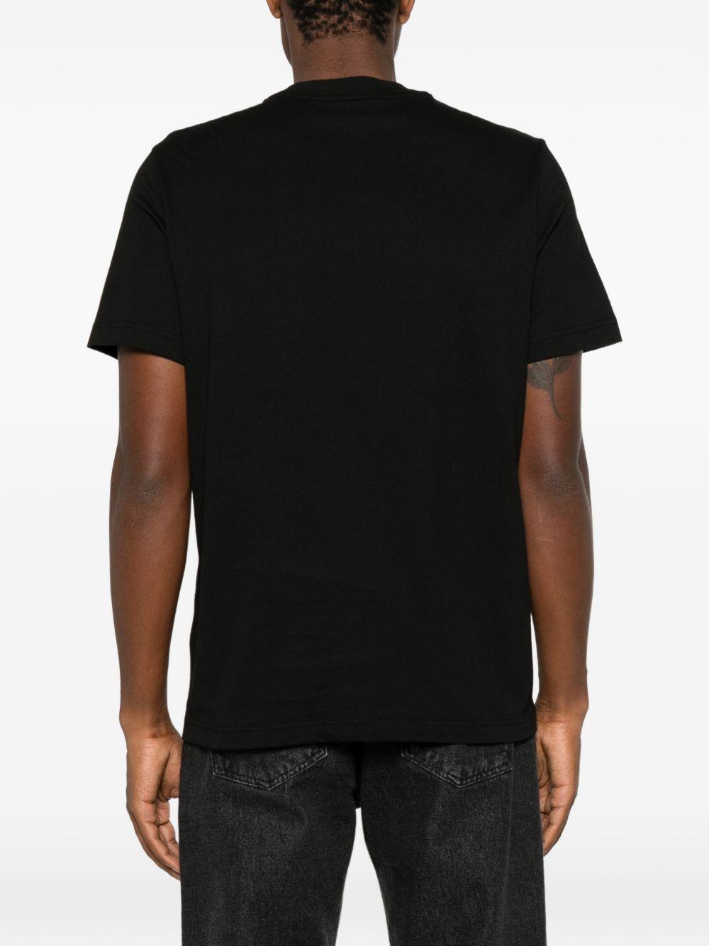 Moncler Black Cotton Short Sleeve T-Shirt for Men