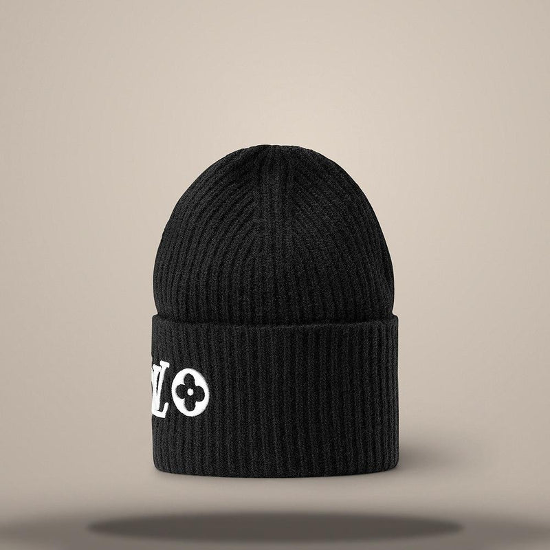Louis Vuitton LV Headline Beanie Black Wool Knit Hat