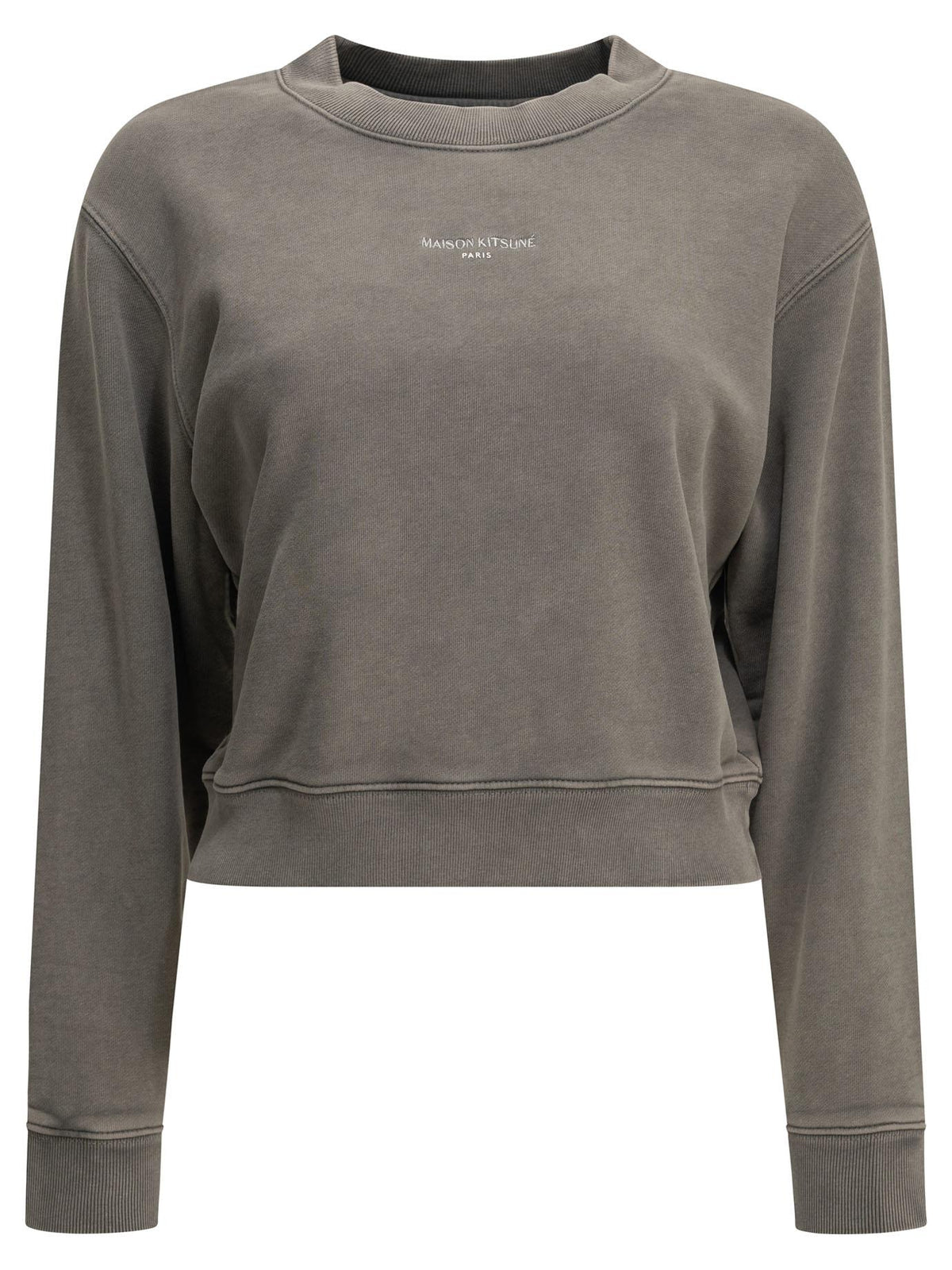 Maison Kitsune Logo Crewneck Sweatshirt Women’s Cotton Navy