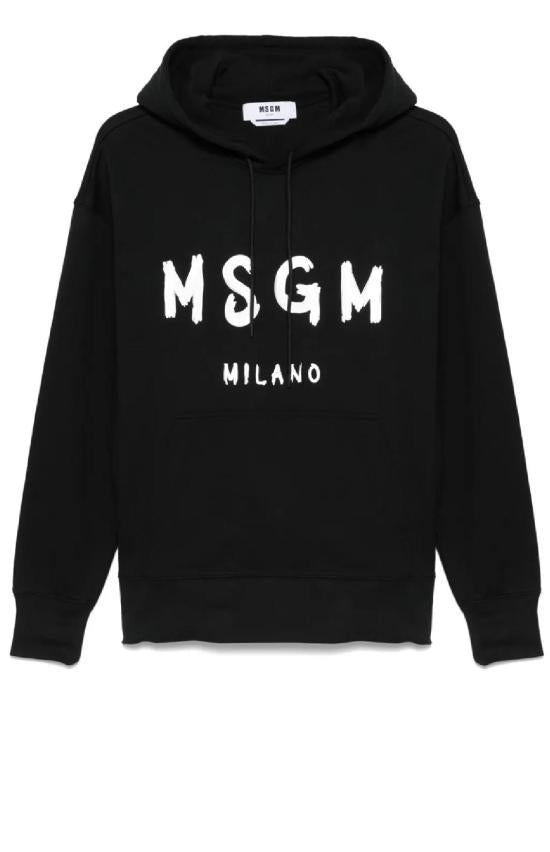 MSGM Women’s Logo Hoodie Sweater 2000MM515 300000 99 BLACK DOM