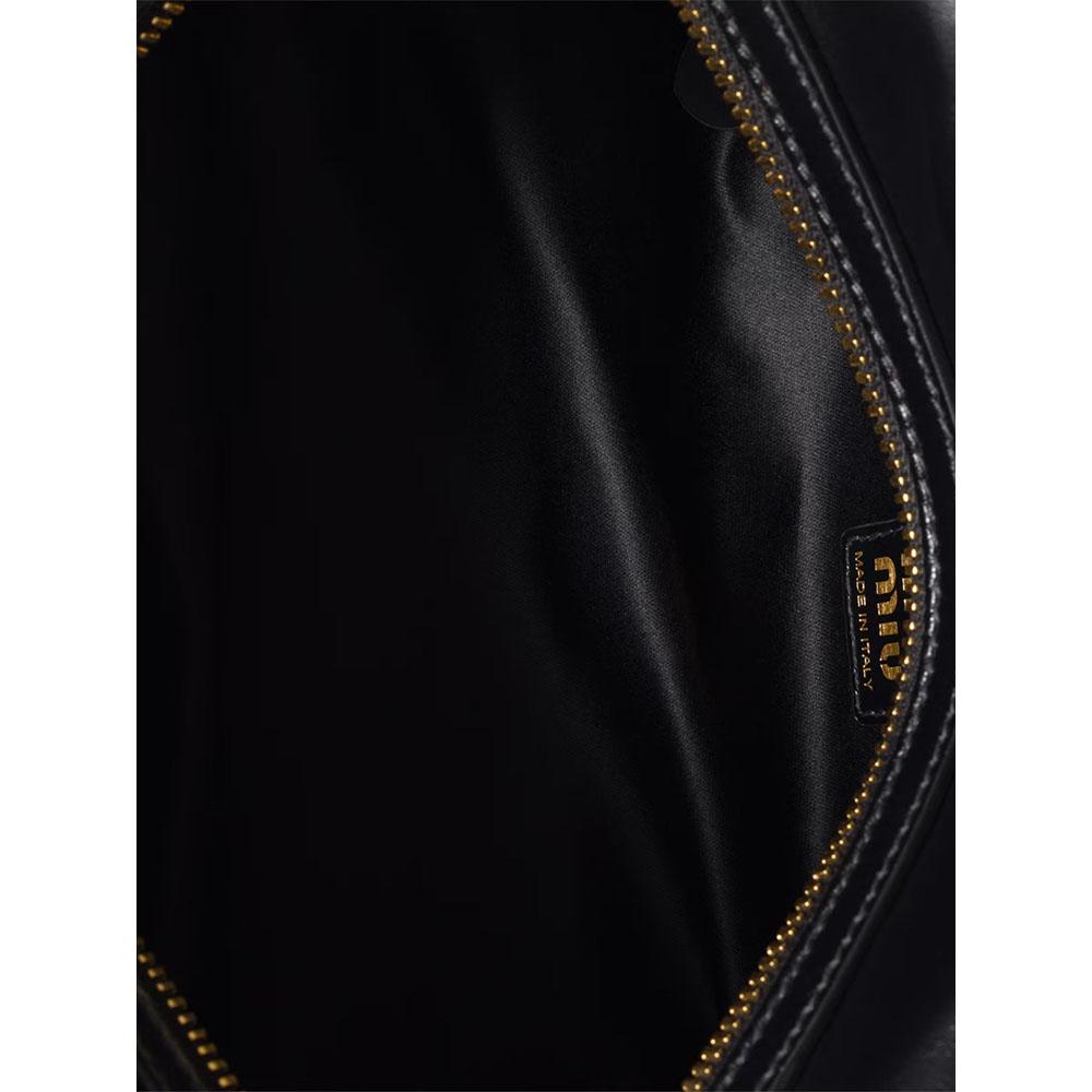 Miu Miu Logo Leather Women’s Tote Bag Black