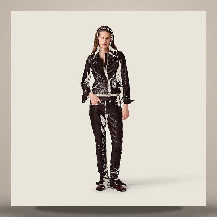 Miu Miu Black Leather Classic Pants MPP421 19E6 F0003