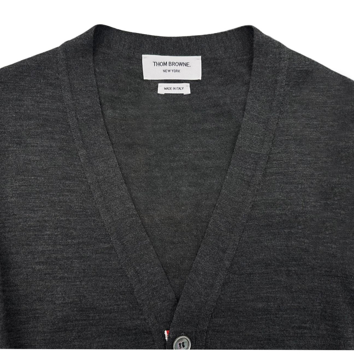 THOM BROWNE Diagonal Sleeve Stripe Wool Cardigan Men's MKC002A 022