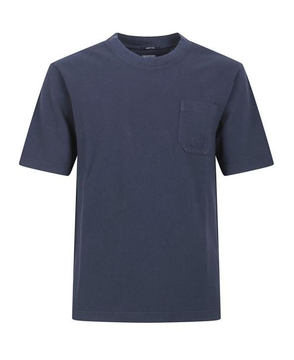 CP Company Pigment Dyed Pique Short Sleeve T-Shirt Navy Men