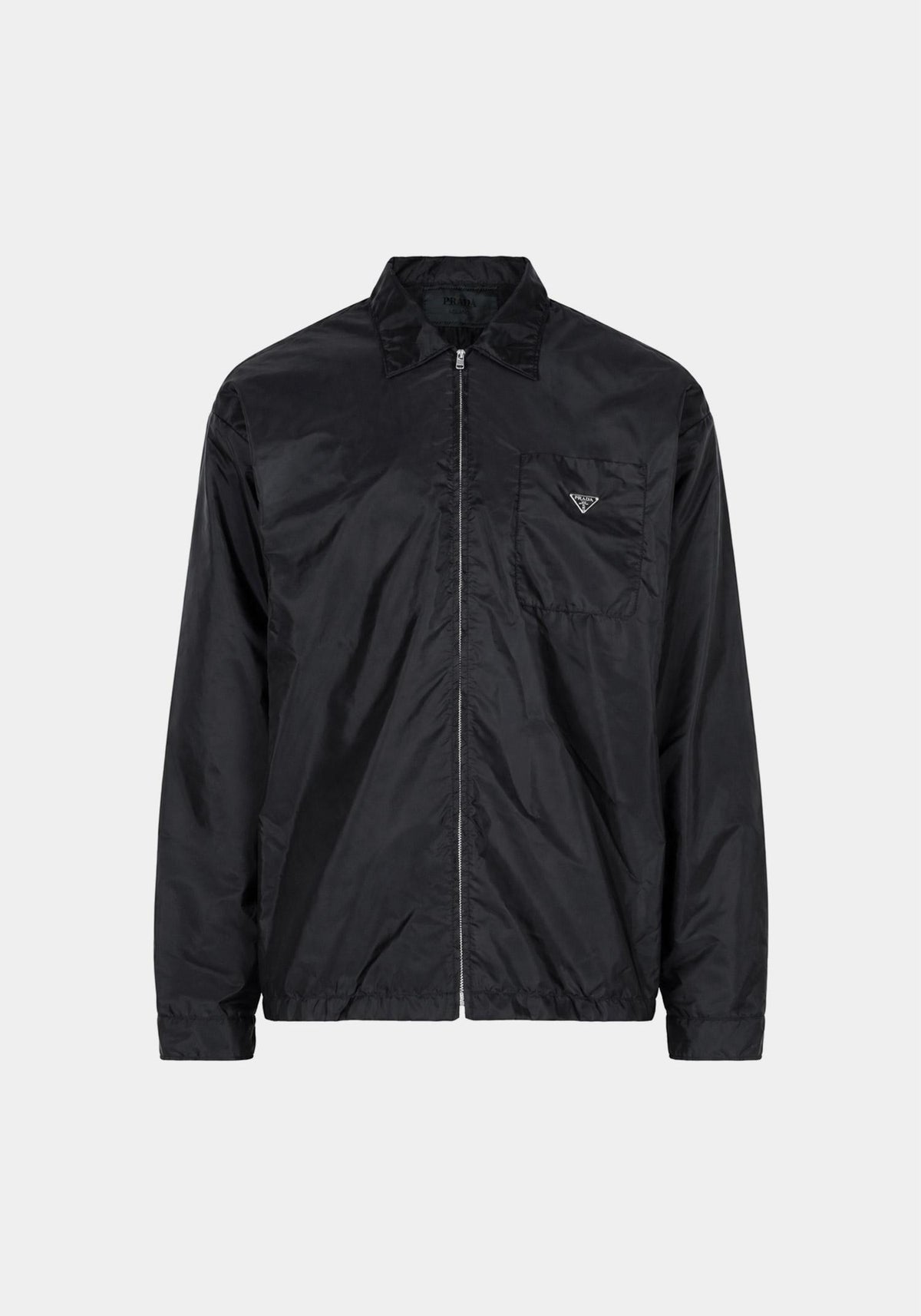 PRADA Black Re-Nylon Zip-Up Shirt Jacket