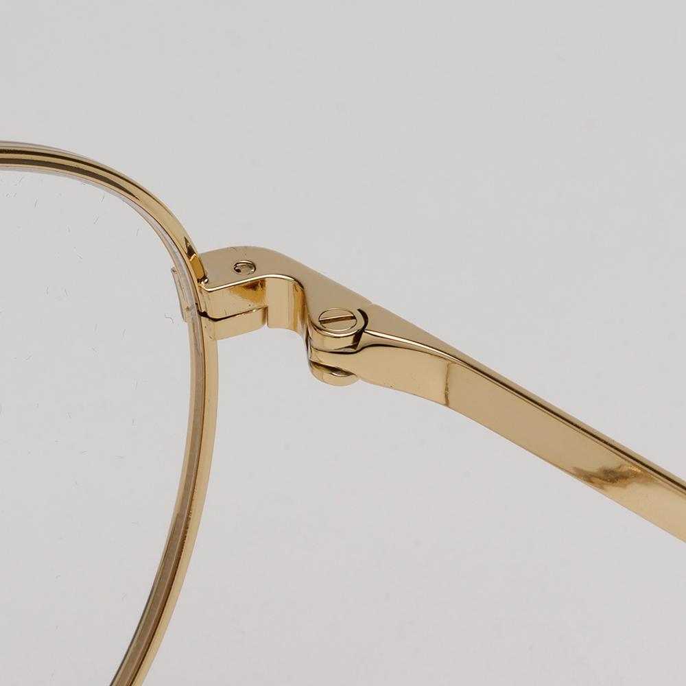 Versace Round Metal Gold Frame Eyeglasses Unisex Accessories VE1279 1002