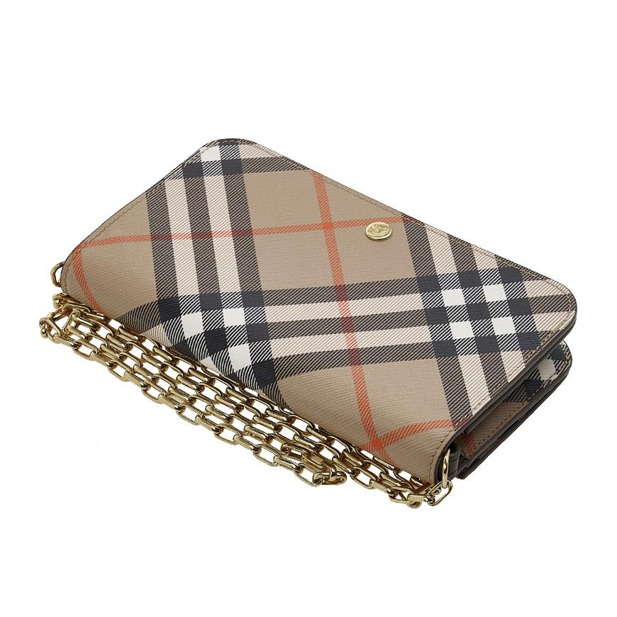 BURBERRY Women’s Check Strap Long Wallet 8095123 LS WALLET ON CHAIN BIN B9368
