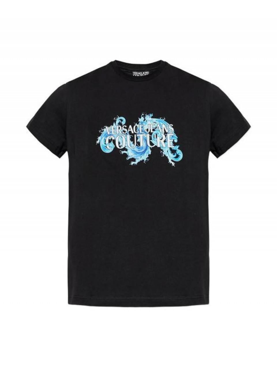 Versace Baroque Wave Print T-Shirt for Men 80GAHE02 CJ00E 899