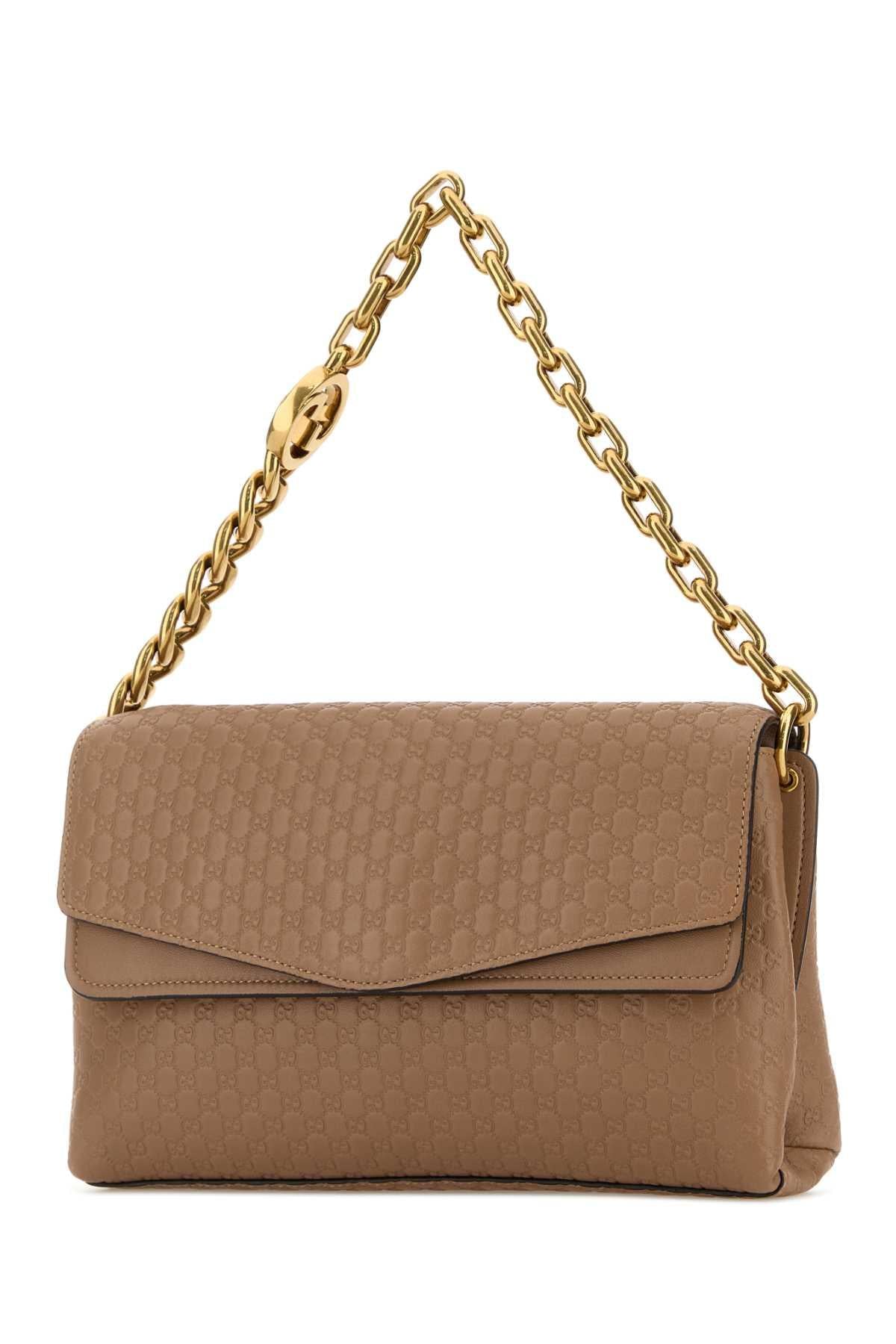 GUCCI Leather Shoulder Bag Brown Women’s Handbag