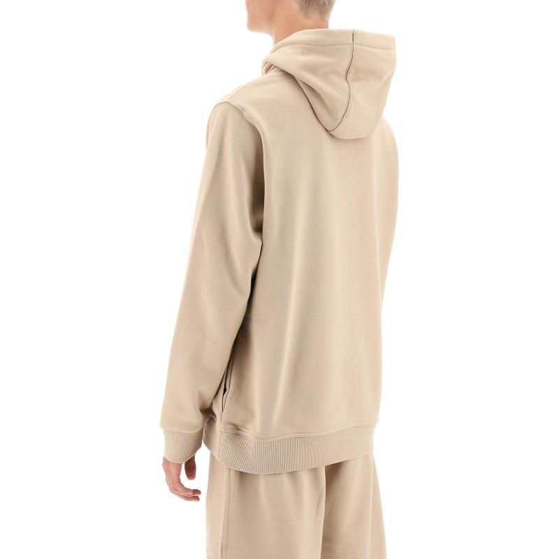 BURBERRY Beige EKD Embroidered Logo Hoodie Unisex