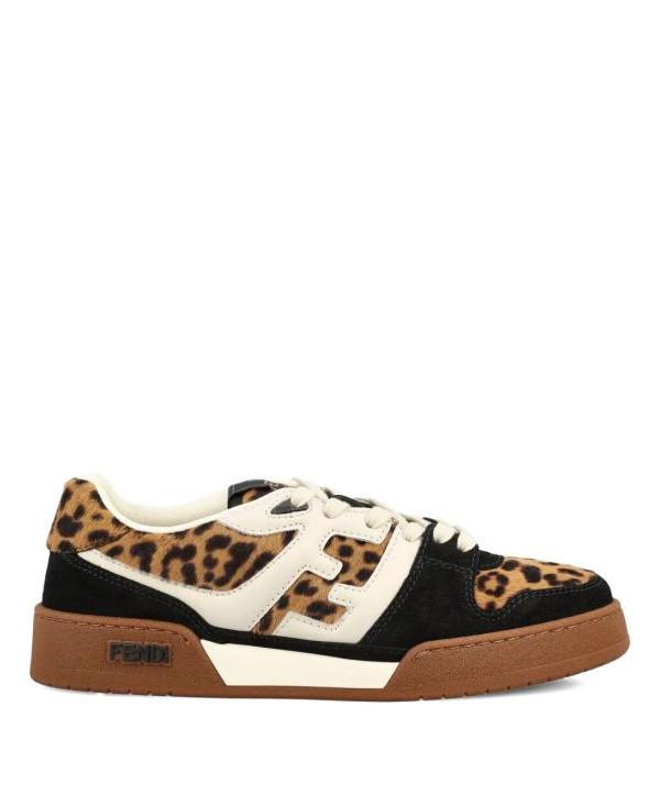 FENDI Match Low-Top Sneakers White Leather