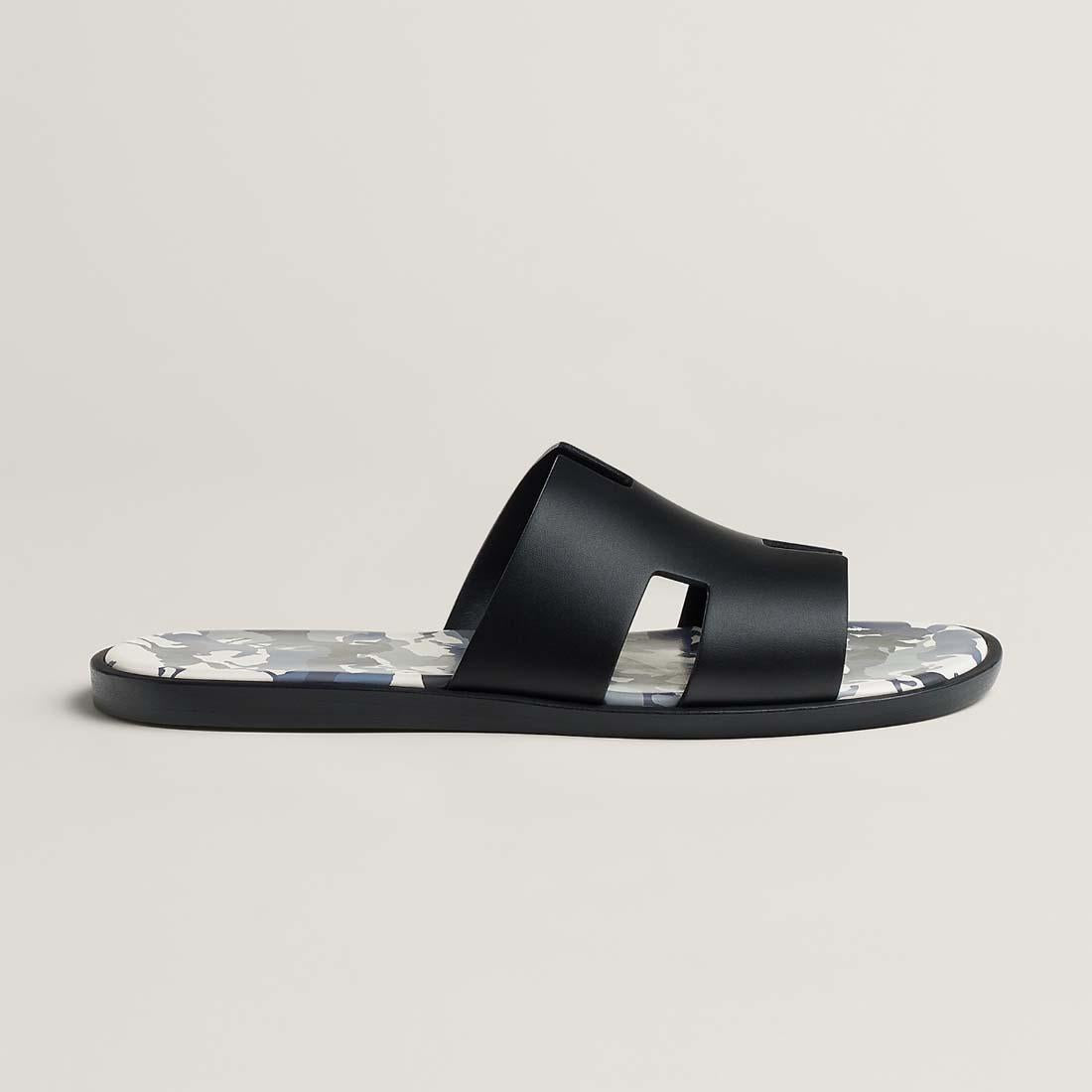 HERMES Izmir Men's Sandals Slippers Noir Black
