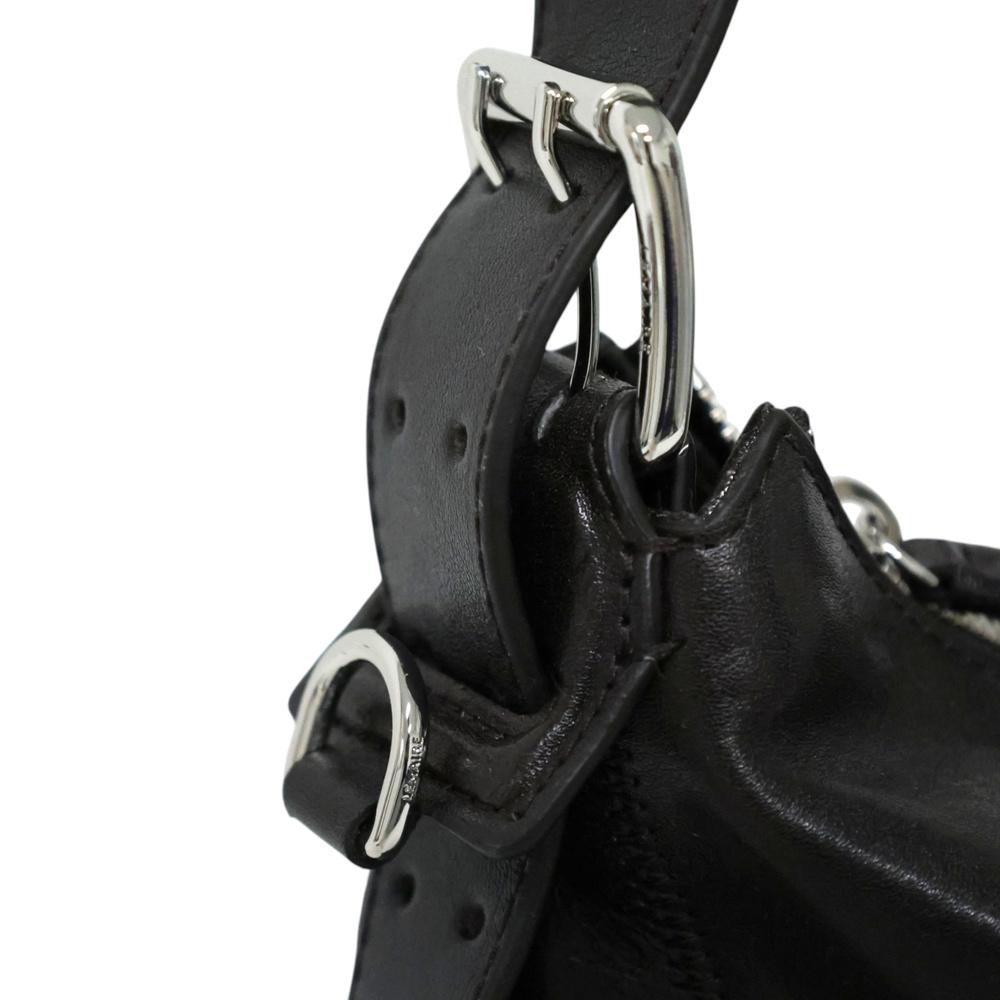 Lemaire Small Belted Hobo Bag Women’s Shoulder Bag Black Leather
