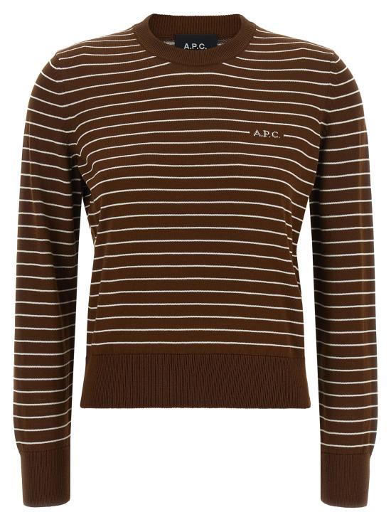 A.P.C. Brown Wool Crewneck Sweater