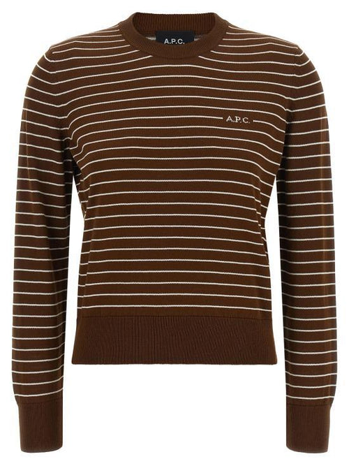 A.P.C. Brown Wool Crewneck Sweater