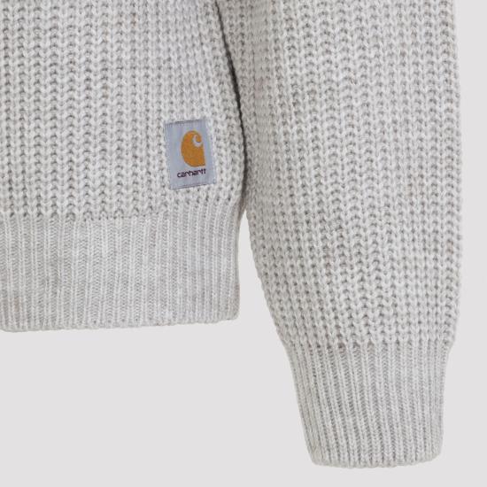 CARHARTT WIP Fleur De Sel Cotton Knit Crewneck Sweater Men’s