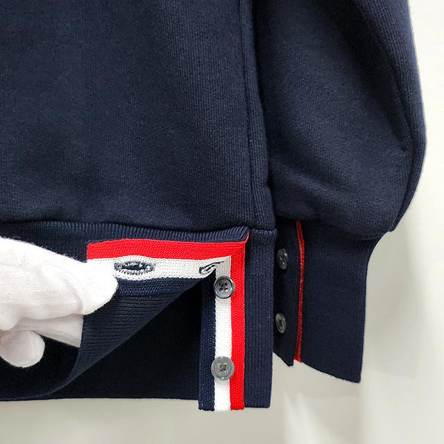 THOM BROWNE Women’s Classic Back Logo Tricolor Sweatshirt Navy