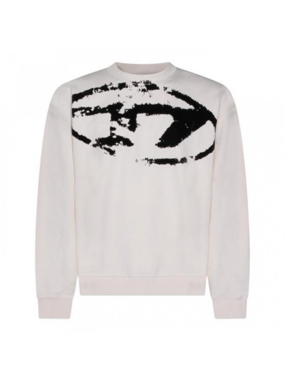 DIESEL SBOXTN5 Logo Crewneck Sweatshirt Men Gray