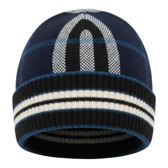 BURBERRY Vintage Check Cashmere Beanie Blue