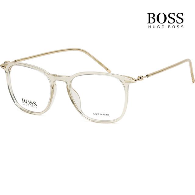 HUGO BOSS Brown Transparent Acetate Eyeglass Frames Unisex BOSS1313 IXE
