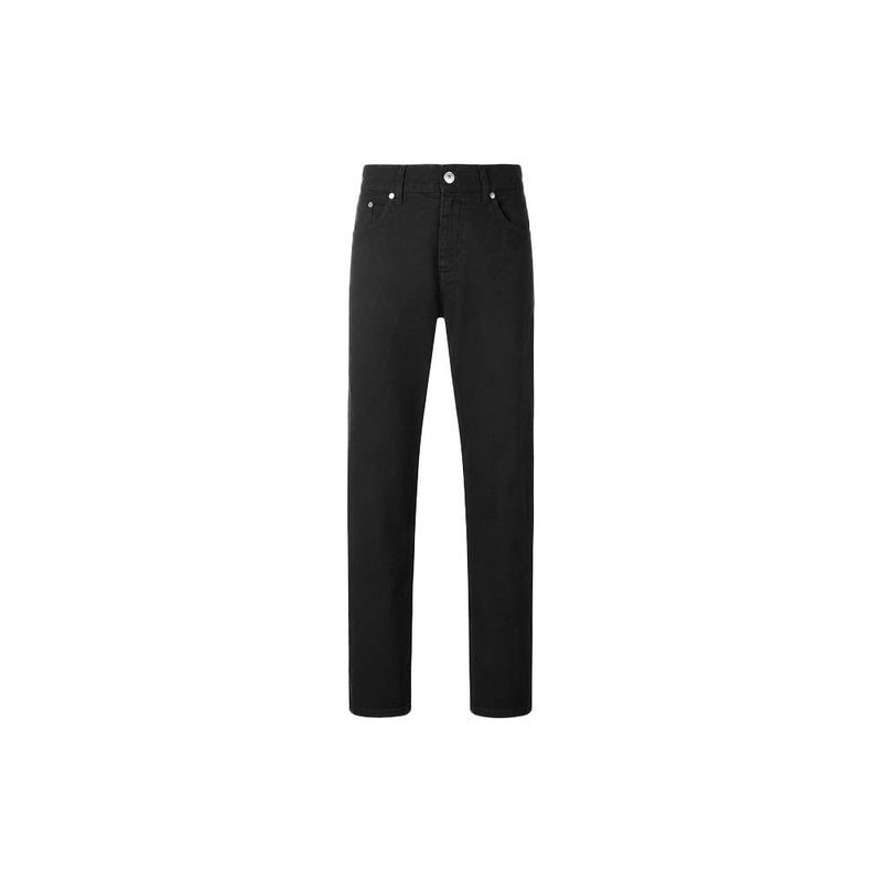 MSGM Black Regular Fit Denim Pants with Back Logo Men’s