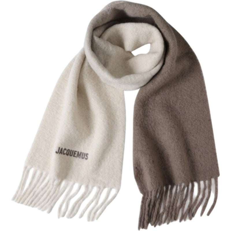 JACQUEMUS Le Chouchou Moisson Beige Scarf