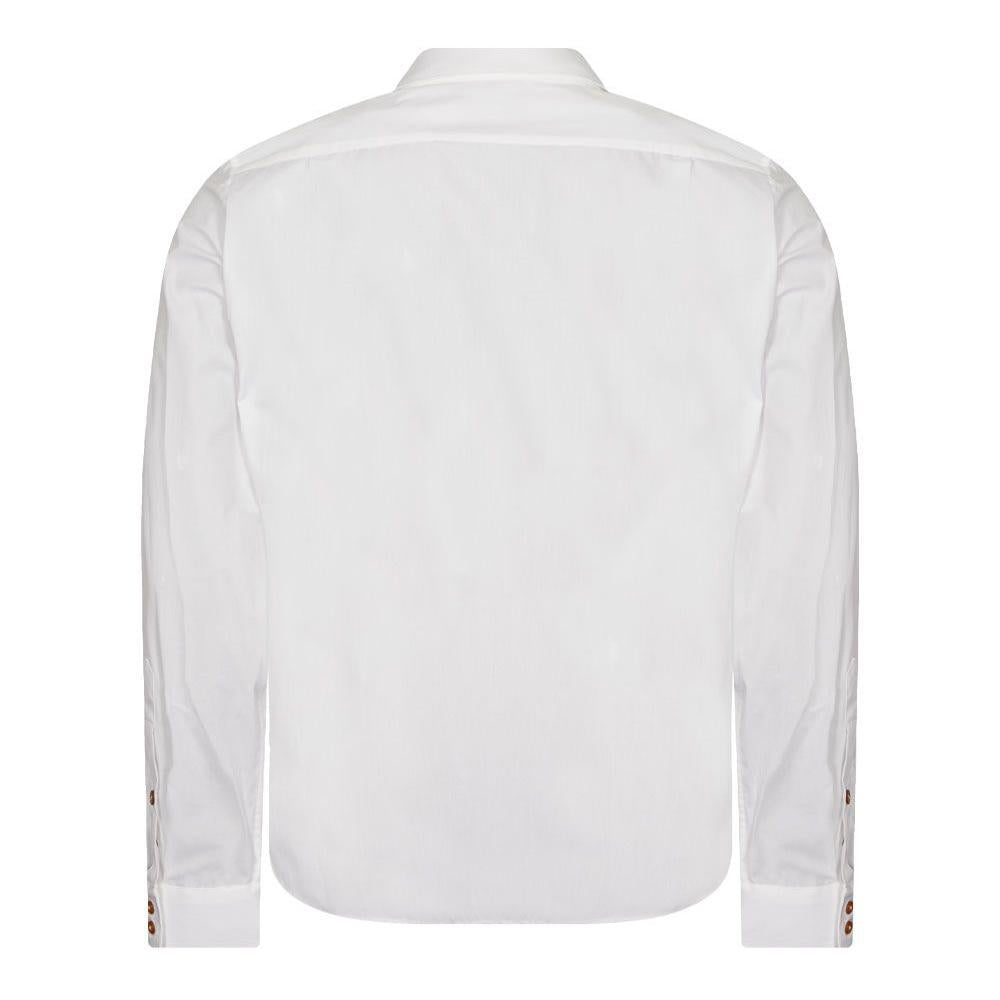 Vivienne Westwood ORB Logo Embroidered White Long Sleeve Shirt