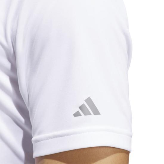 Adidas White Short Sleeve Polo Shirt for Men