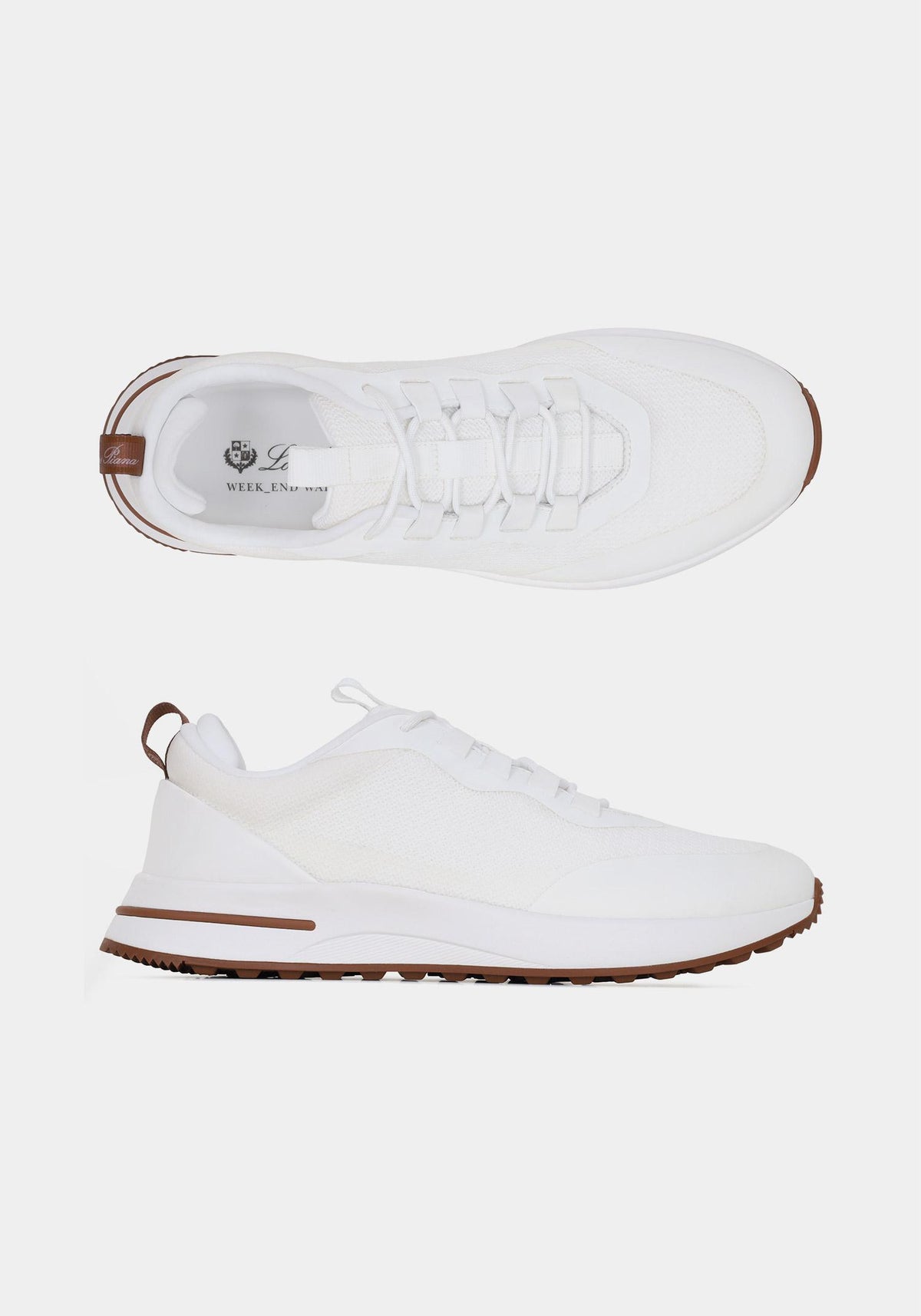 Loro Piana White Weekend Walk Low-Top Sneakers