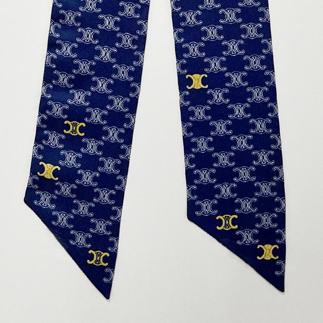 CELINE Triomphe Lavalliere Silk Twill Scarf