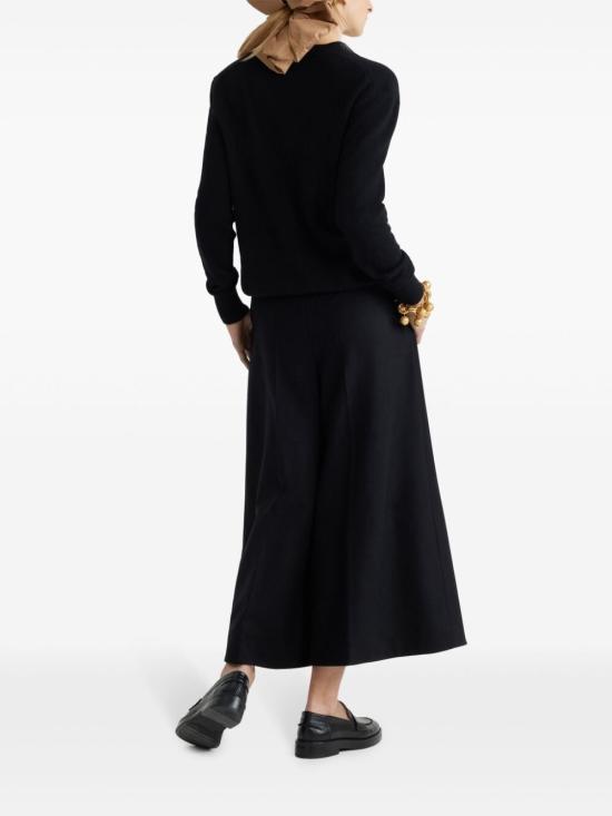 PATOU Wool Crewneck Sweater for Women KN2188041999B BLACK DOM