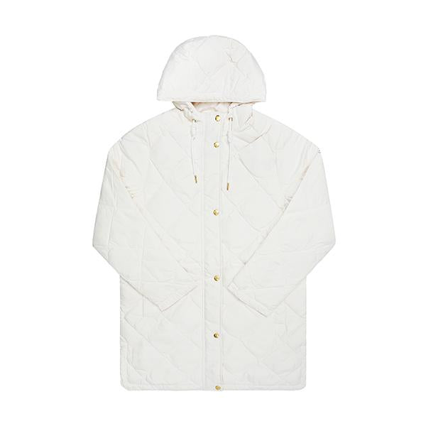 Saint James Irina Quilted Long Down Puffer Coat for Women 2895 BLANC