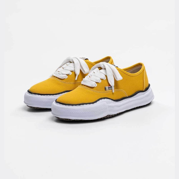 Maison Mihara Yasuhiro Yellow Canvas Baker OG Sole Low-Top Sneakers