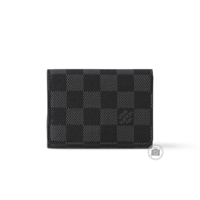 Louis Vuitton Monogram Eclipse Envelope Card Holder Wallet Unisex M12874