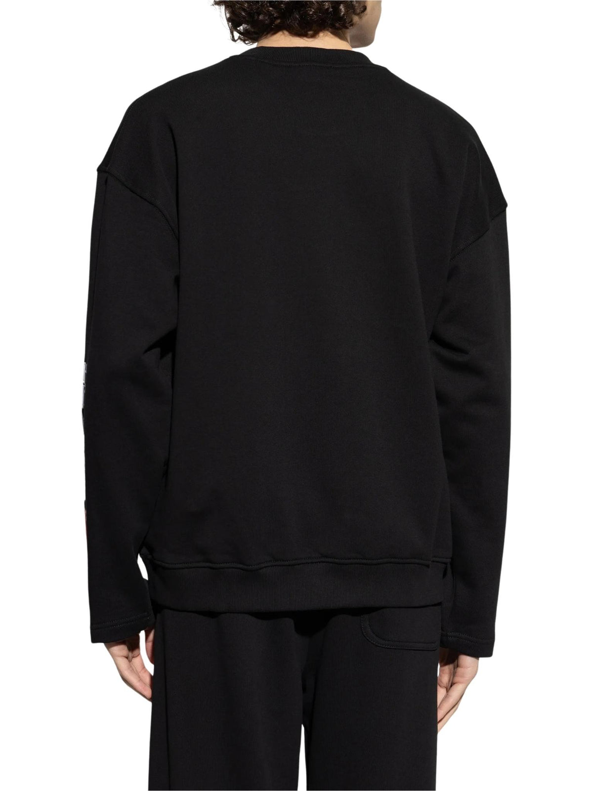DIESEL Black Cotton Pullover Sweatshirt for Men