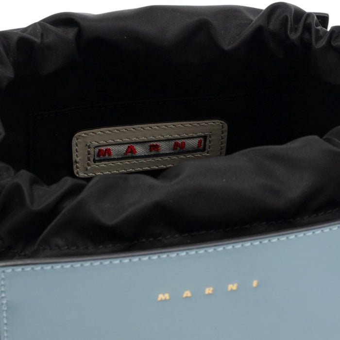 Marni 15th Anniversary Gusset Bucket Shoulder Bag Black Blue
