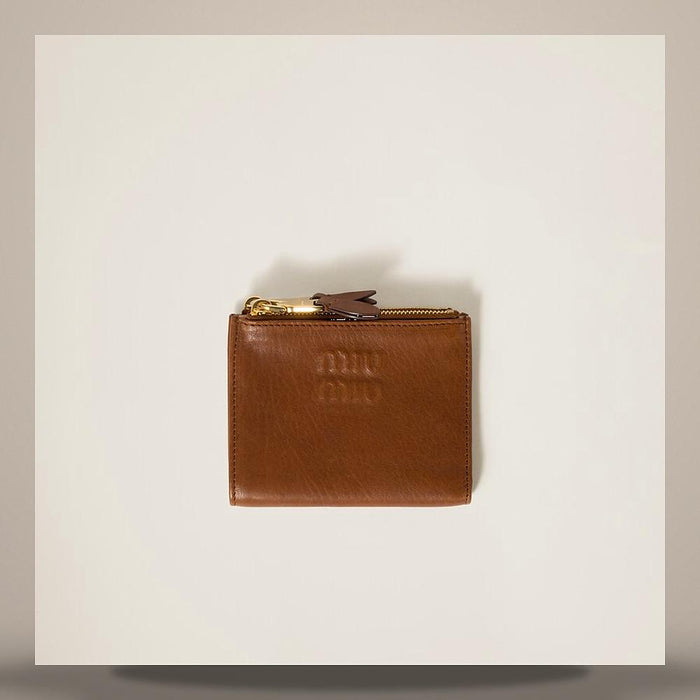 Miu Miu Small Nappa Leather Card Holder Wallet Pink