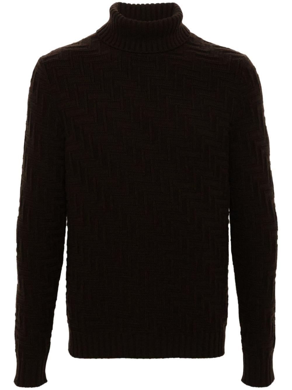 PRADA Black Wool Turtleneck Sweater