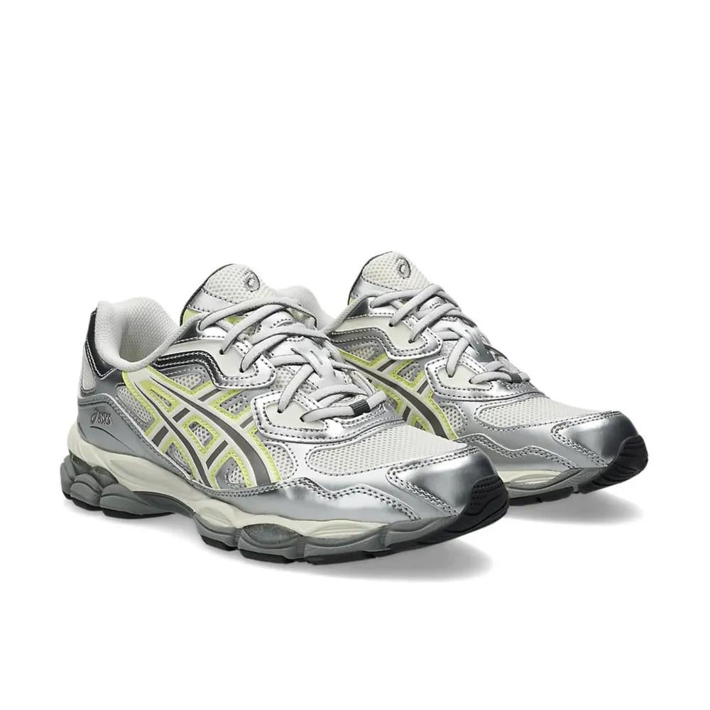 Asics x emmi GEL-NYC White Hurdle Silver Yellow Low-Top Sneakers